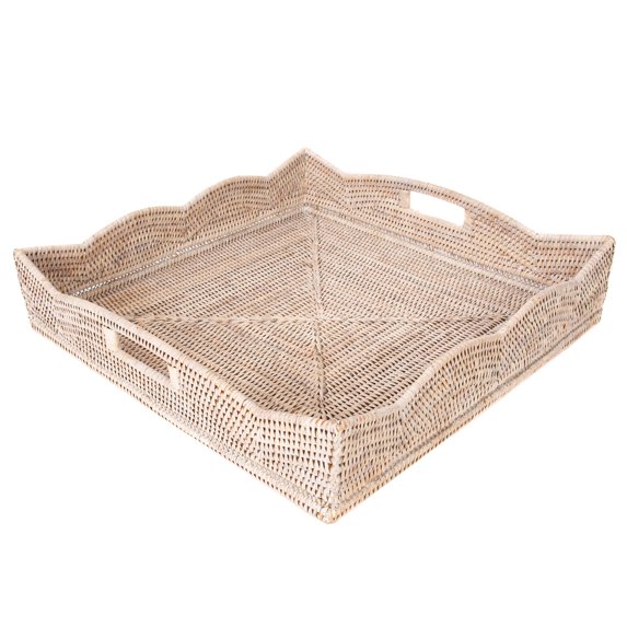Artifacts Rattan™ Scallop Collection Square Tray