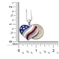thumbnail image 3 of cocojewelry 4th of July USA American Flag heart Pendant Necklace Stud Earrings Set, 3 of 4