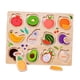 thumbnail image 1 of Rompecabezas de madera para niños pequeños Rompecabezas de formas de animales Juegos de educación temprana Rompecabezas de madera tablero de frutas, 1 of 9