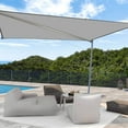 thumbnail image 4 of Wdhugt Sun Shade Sail 9.8X6.5ft Rectangular UV Block Sun Shade for Backyard Yard Deck Patio Garden Outdoor Activities and Facility, 4 of 5