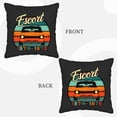 thumbnail image 7 of Velvet Decorative Throw Pillow Covers Set of 2, Soft Square Cushion Cover with Invisible Zipper Retro 70s Car Printing, 18"x18", 7 of 7