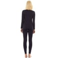 thumbnail image 3 of Bodtek Womens Crew Neck Long Johns Base Layer Set (Navy Large), 3 of 5