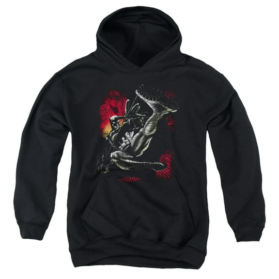 Batman - Kick Swing - Youth Hooded Sweatshirt - Large