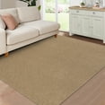 thumbnail image 2 of COZONY 8'x10' Washable Area Rug, Modern Textured Low-Pile Polypropylene Carpet, Stain Resistant Non-Slip Solid Accent Rug for Large Living Room, Brown, 2 of 13