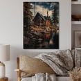 thumbnail image 2 of Designart "Retreat by the Canadian Lake I" Canada Print on Natural Pine Wood, 2 of 5
