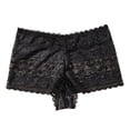 thumbnail image 4 of Blmnix Boyshort Women Panties Hipster Panties Plus Size Briefs Lace Panties Black Sexy Panties for Women,XXXXL, 4 of 5