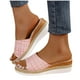 thumbnail image 4 of Amzcrzy Zapatos de mujer,Zapatos de mujer,Zapatillas de mujer, Sandalias planas de mujer, sandalias de playa para mujer, zapatillas casuales antideslizantes de verano Sandalias Mujer Zapatillas De Ca, 4 of 4