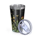 thumbnail image 2 of 16oz Tumblers Red Mushroom Star Black Pattern Stainless Steel Vacuum Insulated Double Wall Travel Tumbler Cups Mug with Lid and Straw,Cleaning Brush for Coffee,Tea, 2 of 4