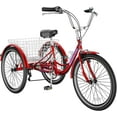 thumbnail image 3 of ABORON Adult Tricycles, 7 Speed Adult Trikes 24 inch 3 Wheel Bikes, Cruise Bike with Basket for Seniors, Women, Men for Recreation, Shopping, Multiple Colors, 3 of 7