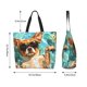 thumbnail image 5 of Fotbe Funny Swimming Chihuahua Bolsa Tote Estética de Lona con Estampado para Mujer - Bolsa Reutilizable de Hombro Casual para Vacaciones, Compras, Trabajo y Gimnasio, 5 of 8