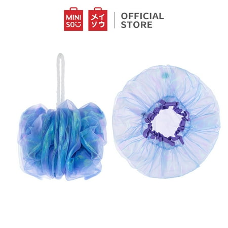  MINISO Bath  Shower Loofa Sponge Pouf Mesh Brush Shower 