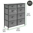 thumbnail image 3 of mDesign Tall Storage Dresser Furniture with 8 Slim Fabric Drawers, Dark Gray, 3 of 6
