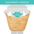 thumbnail image 6 of Best Choice Products Portable Large Hand Woven Wicker Braided Storage Laundry Basket Organizer w/ Handles - Natural, 6 of 7