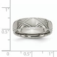 thumbnail image 6 of Titanium Criss-cross Design 6mm Brushed and Polished Band, 6 of 11