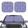 thumbnail image 2 of Goofa Daisies Flowers Pattern 2 Piece Car Windshield Sun Shade Foldable | Front Windshield Shade for Sun, Heat and UV Rays | Sunshade for Car Front Window-, 2 of 7