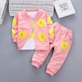 thumbnail image 2 of Toddler Kids Baby Boys Clothes Set Long Sleeve Pullover Sweatshirt Vest Hoodie Pants 3 PCS, 2 of 5