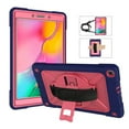 thumbnail image 2 of Dteck Case For Samsung Galaxy Tab A 8.0 T290 T295 (2019 Released) 8-inch,Heavy Duty Shockproof Rubber Hybrid Hard 3-Layer Protection Cover with Hand/ Shoulder Strap,Navy+Rose, 2 of 6