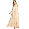 thumbnail image 4 of LOVE COLETTE Women's Boho Billowy Tent Maternity Maxi Dress (S, Orange), 4 of 5