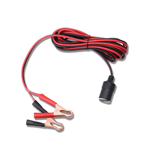 12V/24V Alligators Clip to Female Power Socket Converters Cable Power Supply Cord for Vehicle Accessories