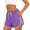 Purple, variant on Women's Shorts Plus Size Summer Running High Waisted Fitness Shorts with Pockets