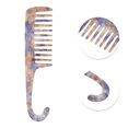 thumbnail image 2 of Unique Bargains 1 Pc Fashion Portable Wide Tooth Comb Blue Acetate Sheet, 2 of 5