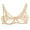 Khaki, variant on Luxalzxs Sexy Lace Bra for Women Demi Sheer Mesh See Through Breathable Bowknot Wireless Embroidered Bras no Underwire Push up Bralettes