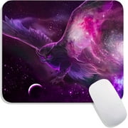 Hokafenle Cool Galaxy Owl Square Mouse Pad, Custom Waterproof&Anti-Slip Rubber Base Gaming Mouse Mat, Mousepad