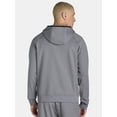 thumbnail image 3 of Athletic Works Men's Grid Tech Fleece Quarter Zip Pullover Hoodie, Sizes S-3XL, 3 of 6