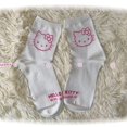 thumbnail image 1 of Calcetines Y2K Hello Kitty para niñas, calcetines medianos, accesorios Kawaii Sanrio Hello Kitty, calcetines, calcetines rosas, negros y blancos, calcetines para mujer, 1 of 3