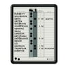 Quartet® Employee Board, Porcelain, 11 x 14, Gray, Black Aluminum Frame (QRT750)