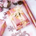 thumbnail image 6 of Christmas Wrapping Paper, Pink Snowflake Design Gift Wrapping Paper Suitable for Christmas, Mini Roll (17 Inch X 32.8 Feet), 6 of 12