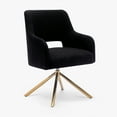 thumbnail image 3 of WestinTrends Mid-Century Modern Wide Boucle Swivel Accent Arm Chair (Set of 2), Black, 3 of 11