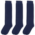 thumbnail image 6 of Falari 3-Pack Women's Over the Calf Knee High Trouser Socks, Comfortable Everyday Wear - 3-Pack Navy, 6 of 6