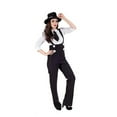 thumbnail image 4 of Fun Shack Womens 1920s Gangster Girl Suit Costume Ladies Mafia Moll Fancy Dress Halloween Black L, 4 of 8