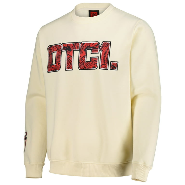 Men's Cream Roman Reigns OTC1 Crewneck Sweatshirt - Walmart.com