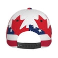thumbnail image 3 of Kdxio Unisex USA Canada Flag Pattern Baseball Cap Unisex Washed Classic Adjustable Hat, 3 of 5