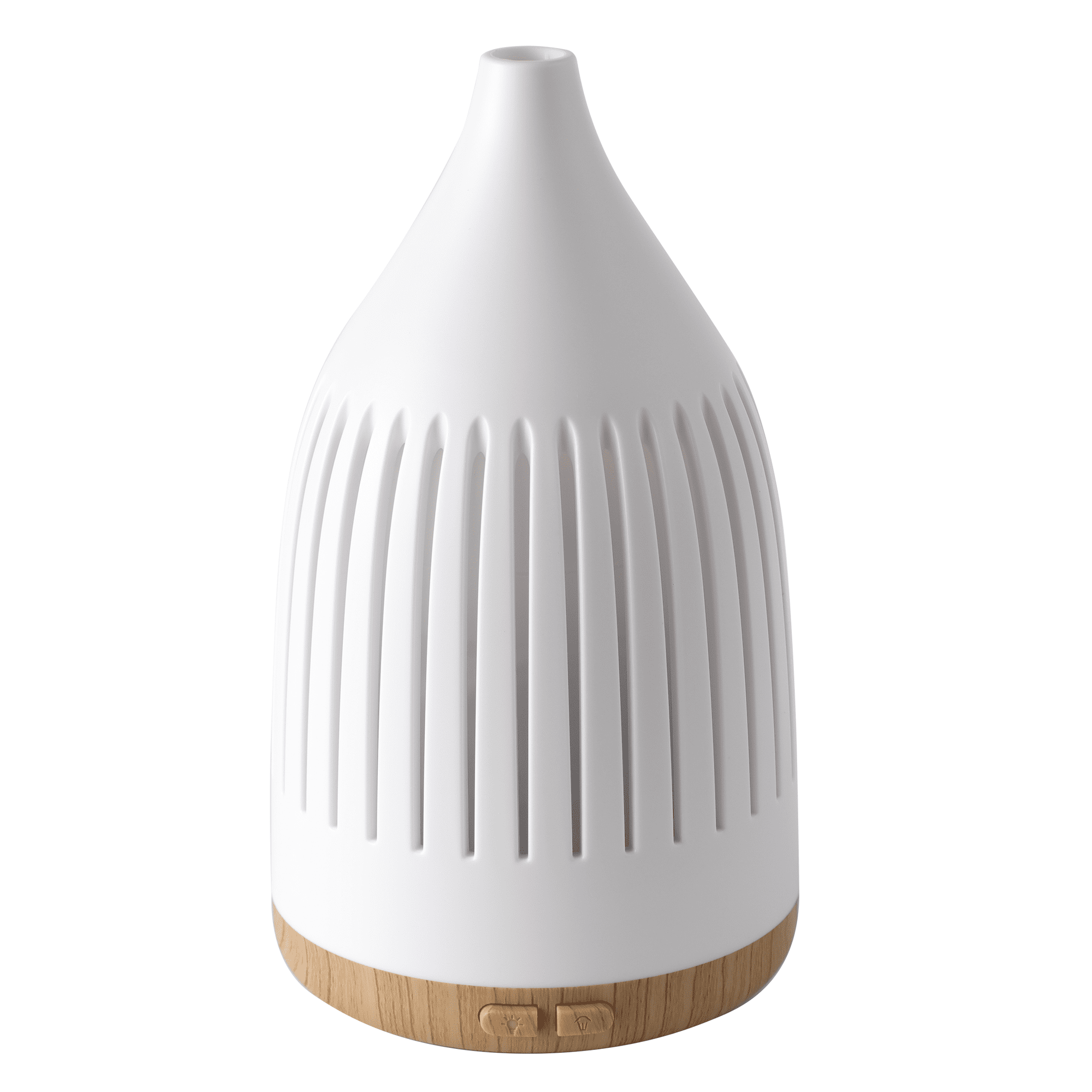 Mainstays White Ultrasonic Aroma Cone 150mL Oil Diffuser with LED Glow