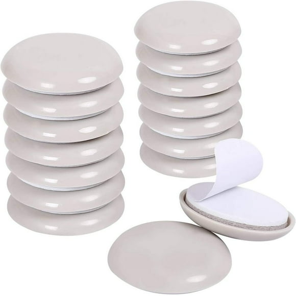 CHUANK 16PCS Curseurs de Meubles Auto-Adhésifs 2.12 Pouces Coussinets de Déménagement de Meubles Ronds pour les Curseurs de Tapis Adhésifs de Meubles et les Patins de Surfaces de Sol Dur Compatibles avec Tous les Meubles