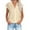 Beige, variant on SDNall Womens Tops Fashion Solid Button Shirt Female V-Neck Loose T-shirt Blouse