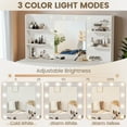 thumbnail image 4 of Vineego Makeup Vanity Desk with Mirror, Lights & Power Outlet Vanity Table with 7 Drawers and 6 Storage Shelves for Bedroom, White, 4 of 7
