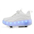 thumbnail image 4 of Kids Roller Skates Light up Shoes with Wheels Shoes LED USB Charging Roller Sneakers for Girls Boys Birthday Christmas Gift, 4 of 19