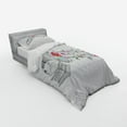 thumbnail image 3 of Ambesonne Music Bedding Set 4 Pcs, Old Gramophone Player, Queen, Grey Black White, 3 of 3