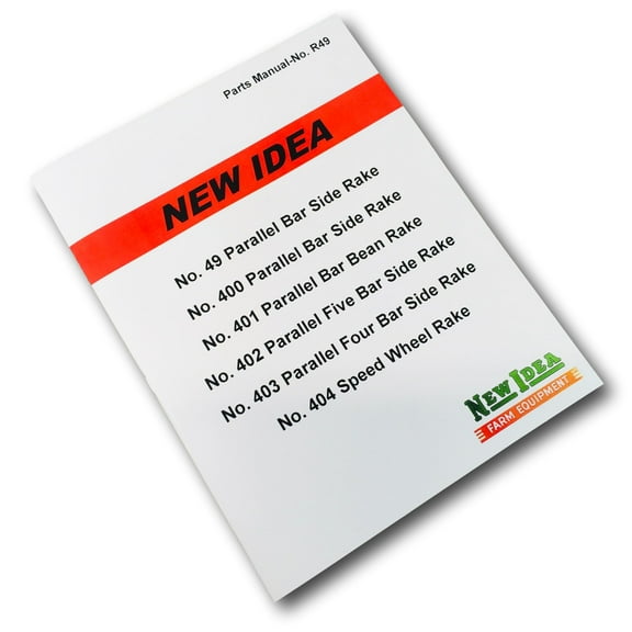 New Idea 49 400 401 402 403 Parallel Bar Side Rake Parts Manual Catalog