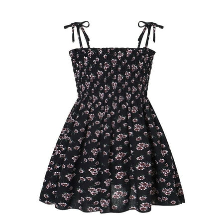 

Jikolililili Toddler Baby Girl Dresses Sleeveless Spaghetti Straps Floral Princess Sundress Summer Clothes Outfits