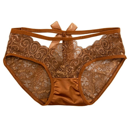 IUJSOY Cheeky Underwear for Women Cheeky Panties Lace Stretch High Cut Seamless Ice Silk Briefs