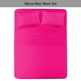 thumbnail image 7 of IR Imperial Rooms Bed Sheet Set 1800 Series, Deep Pocket 16" Microfiber Hot Pink, King Size 4 Piece, 7 of 7