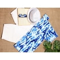 thumbnail image 6 of HAPPY BAY Men's Hawaiian Shirts Short Sleeve Button Down Shirt Mens Tropical Shirts Casual Vacation Summer Party Caribbean Shirts for Men Funny L Leaves, Blue, 6 of 6