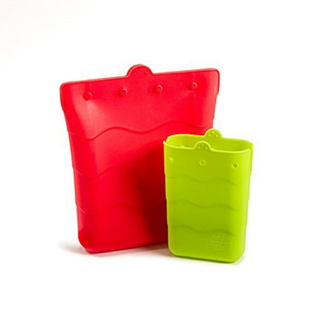 Kinderville 2-Pack Silicone Snack and Sandwich Reusable Pouches