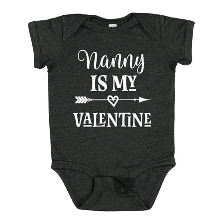 

Inktastic Nanny Grandma is My Valentine Girls Baby Bodysuit