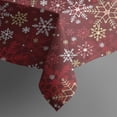thumbnail image 5 of Red Christmas Snowflake Pattern Square Tablecloth,Waterproof Square Table Cover,Wipeable Spillproof Washable Table Cover for Home Kitchen Party Decor 42"X42"(107x107cm), 5 of 6